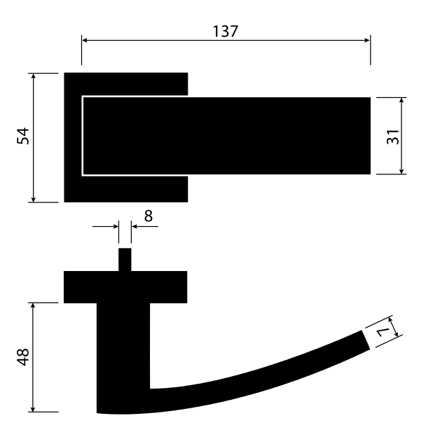 Rozměry dveřní klika my